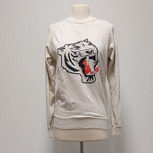 O.N.W. (OwlNWood) Grey Heather Roaring Tiger NW L/S Crew-Neck Sweatshirt Size: S